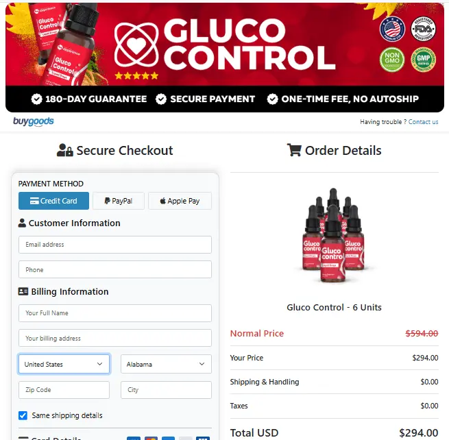 GlucoControl order